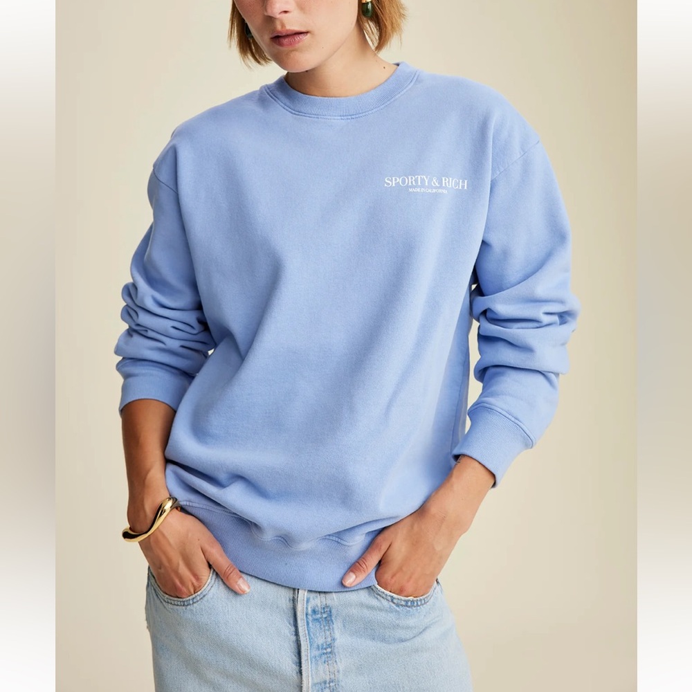 Sporty & Rich Made In California Crewneck - Periwinkle